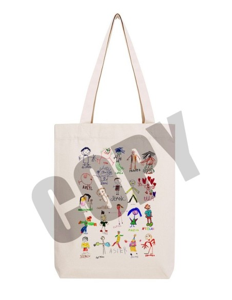 Copia Idéntica de la Bolsa Profesora con Dibujos Infantiles