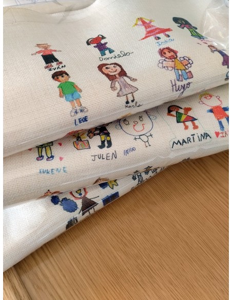 Copia Idéntica de la Bolsa Profesora con Dibujos Infantiles