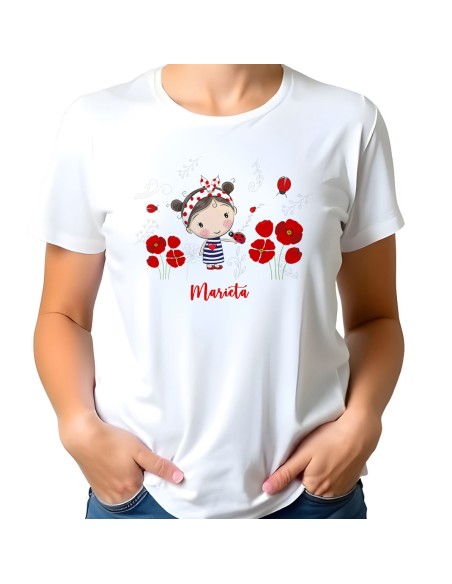Camiseta Profesora Amapolas Personalizada