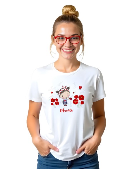 T-Shirt Maîtresse Coquelicots Personnalisée
